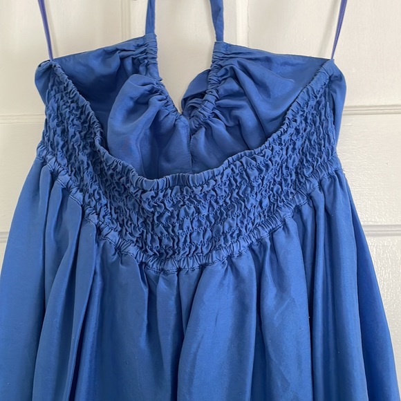 Banana Republic Blue Silk Halter Mini Dress - Picture 5 of 9